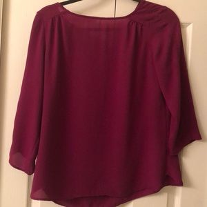 Purple Blouse 3/4 Sleeves